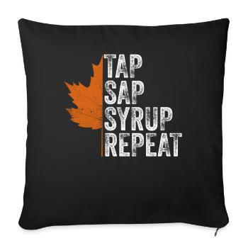 Maple Tree Essence Men Women Funny - Sofa pillowcase 17,3'' x 17,3'' (45 x 45 cm) - black - Front