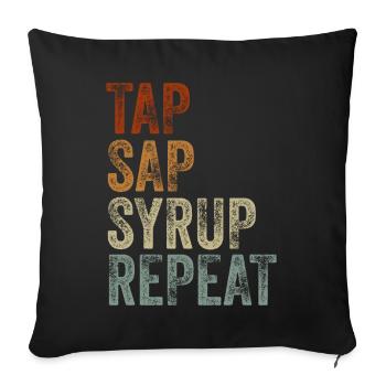 Maple Tree Essence Men Women Funny - Sofa pillowcase 17,3'' x 17,3'' (45 x 45 cm) - black - Front
