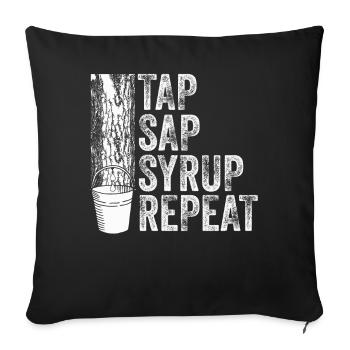 Maple Tree Essence Men Women Funny - Sofa pillowcase 17,3'' x 17,3'' (45 x 45 cm) - black - Front