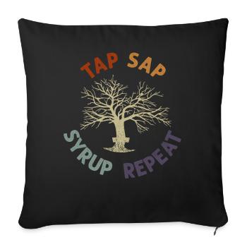 Maple Tree Essence Men Women Funny - Sofa pillowcase 17,3'' x 17,3'' (45 x 45 cm) - black - Front