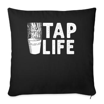 Maple Tapper Syrup Men Women Autumn - Sofa pillowcase 17,3'' x 17,3'' (45 x 45 cm) - black - Front