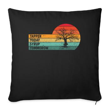 Maple Tree Essence Men Women Funny - Sofa pillowcase 17,3'' x 17,3'' (45 x 45 cm) - black - Front