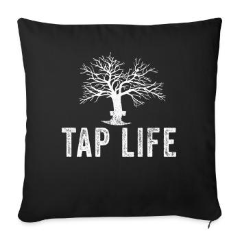 Sirop d’érable Tapper Hommes Femmes Automne - Housse de coussin décorative 45 x 45 cm - noir - Devant