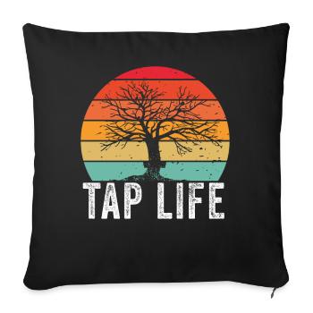 Sirop d’érable Tapper Hommes Femmes Automne - Housse de coussin décorative 45 x 45 cm - noir - Devant