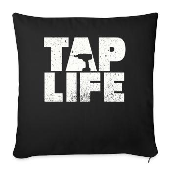 Sirop d’érable Tapper Hommes Femmes Automne - Housse de coussin décorative 45 x 45 cm - noir - Devant