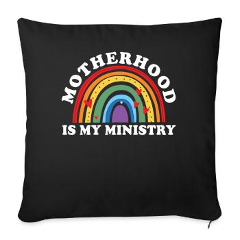 La maternité est mon ministère - Housse de coussin décorative 45 x 45 cm - noir - Devant