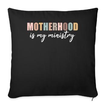 La maternité est mon ministère - Housse de coussin décorative 45 x 45 cm - noir - Devant