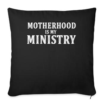 La maternité est mon ministère - Housse de coussin décorative 45 x 45 cm - noir - Devant