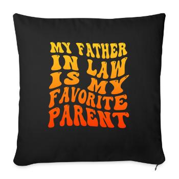 Plaisir familial préféré du fils et du père - A - Housse de coussin décorative 45 x 45 cm - noir - Devant