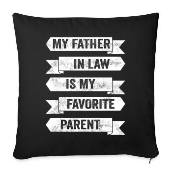 Plaisir familial préféré du fils et du père - A - Housse de coussin décorative 45 x 45 cm - noir - Devant