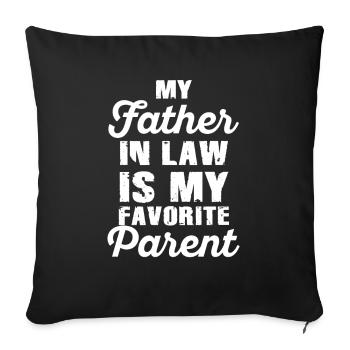 Plaisir familial préféré du fils et du père - A - Housse de coussin décorative 45 x 45 cm - noir - Devant