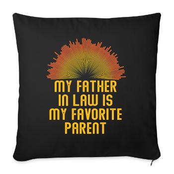 Plaisir familial préféré du fils et du père - A - Housse de coussin décorative 45 x 45 cm - noir - Devant