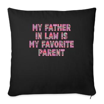 Lieblingssohn und -vater Familienspaß - A - Sofakissenbezug 45 x 45 cm - Schwarz - Vorne