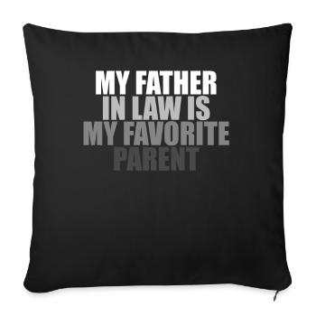 Plaisir familial préféré du fils et du père - A - Housse de coussin décorative 45 x 45 cm - noir - Devant
