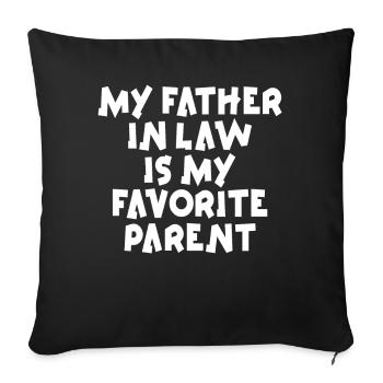 Plaisir familial préféré du fils et du père - A - Housse de coussin décorative 45 x 45 cm - noir - Devant