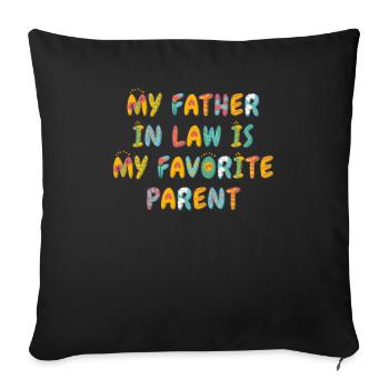Plaisir familial préféré du fils et du père - A - Housse de coussin décorative 45 x 45 cm - noir - Devant
