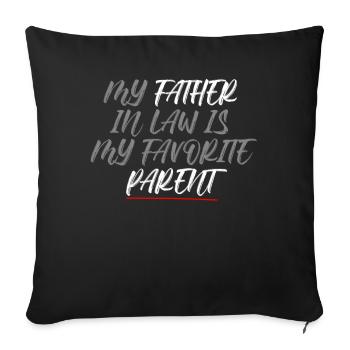 Plaisir familial préféré du fils et du père - A - Housse de coussin décorative 45 x 45 cm - noir - Devant