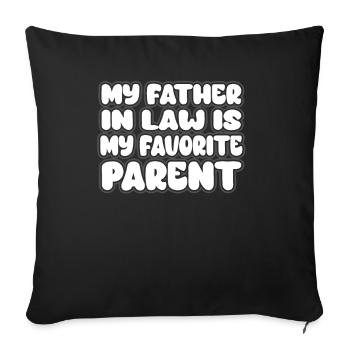 Plaisir familial préféré du fils et du père - A - Housse de coussin décorative 45 x 45 cm - noir - Devant