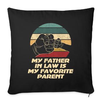 Plaisir familial préféré du fils et du père - A - Housse de coussin décorative 45 x 45 cm - noir - Devant