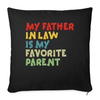 Plaisir familial préféré du fils et du père - A - Housse de coussin décorative 45 x 45 cm - noir - Devant