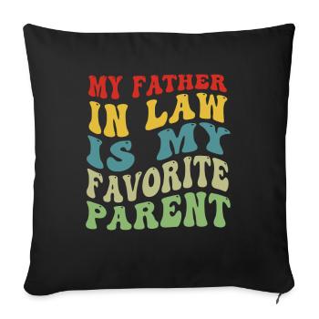 Plaisir familial préféré du fils et du père - A - Housse de coussin décorative 45 x 45 cm - noir - Devant