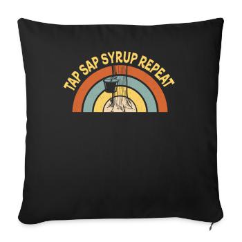 Maple Tree Essence Men Women Funny - Sofa pillowcase 17,3'' x 17,3'' (45 x 45 cm) - black - Front