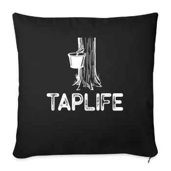 Sirop d’érable Tapper Hommes Femmes Automne - Housse de coussin décorative 45 x 45 cm - noir - Devant