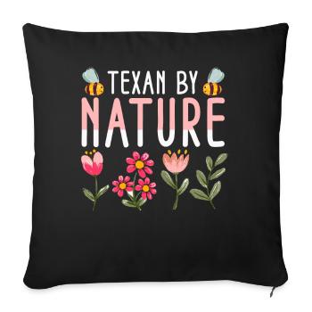 Wildflower Fields Wildflowers Bluebonnet - Sofa pillowcase 17,3'' x 17,3'' (45 x 45 cm) - black - Front