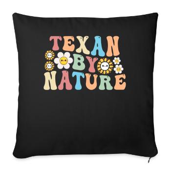 Wildflower Fields Wildflowers Bluebonnet - Sofa pillowcase 17,3'' x 17,3'' (45 x 45 cm) - black - Front