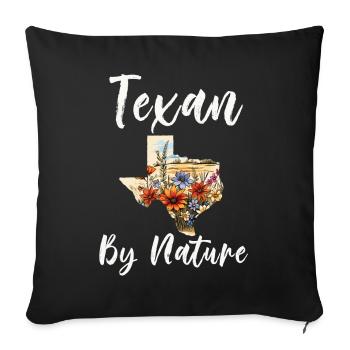 Wildflower Fields Wildflowers Bluebonnet - Sofa pillowcase 17,3'' x 17,3'' (45 x 45 cm) - black - Front