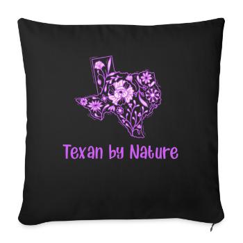 Wildflower Fields Wildflowers Bluebonnet - Sofa pillowcase 17,3'' x 17,3'' (45 x 45 cm) - black - Front