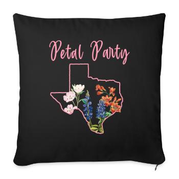 Wildflower Fields Wildflowers Bluebonnet - Sofa pillowcase 17,3'' x 17,3'' (45 x 45 cm) - black - Front
