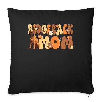 Rhodesian Ridgeback Groovy Ridgeback Mom - Sofa pillowcase 17,3'' x 17,3'' (45 x 45 cm) - black - Front