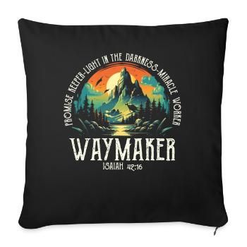 Wegmacher Promise Keeper Wundertäter - Sofakissenbezug 45 x 45 cm - Schwarz - Vorne