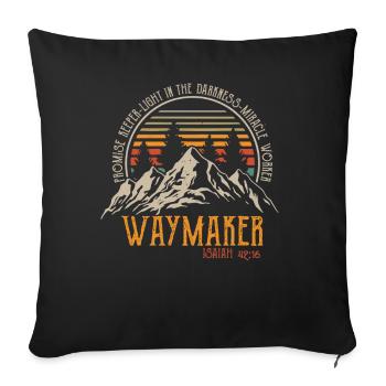 Waymaker Promise Keeper Faiseur de miracles - Housse de coussin décorative 45 x 45 cm - noir - Devant