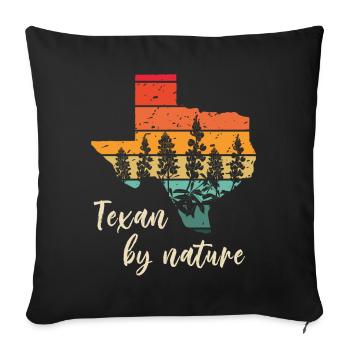Wildflower Fields Wildflowers Bluebonnet - Sofa pillowcase 17,3'' x 17,3'' (45 x 45 cm) - black - Front