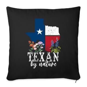 Wildflower Fields Wildflowers Bluebonnet - Sofa pillowcase 17,3'' x 17,3'' (45 x 45 cm) - black - Front