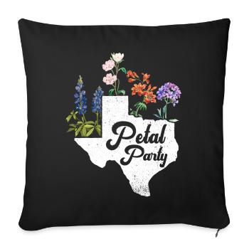 Wildflower Fields Wildflowers Bluebonnet - Sofa pillowcase 17,3'' x 17,3'' (45 x 45 cm) - black - Front