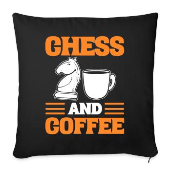 Chess And Coffee Schachmeister - Sofakissenbezug 45 x 45 cm - Schwarz - Vorne