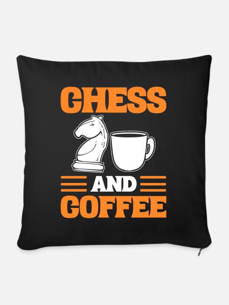 Chess And Coffee Schachmeister - Sofakissenbezug 45 x 45 cm - Schwarz