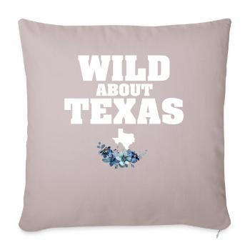 Wildflower Fields Wildflowers Bluebonnet - Sofa pillowcase 17,3'' x 17,3'' (45 x 45 cm) - light taupe - Front