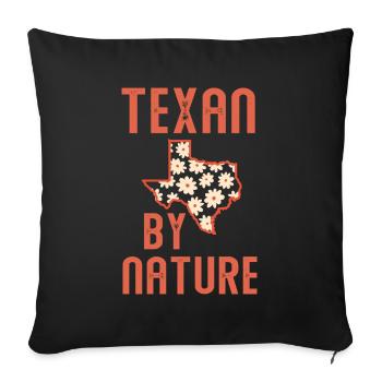 Wildflower Fields Wildflowers Bluebonnet - Sofa pillowcase 17,3'' x 17,3'' (45 x 45 cm) - black - Front