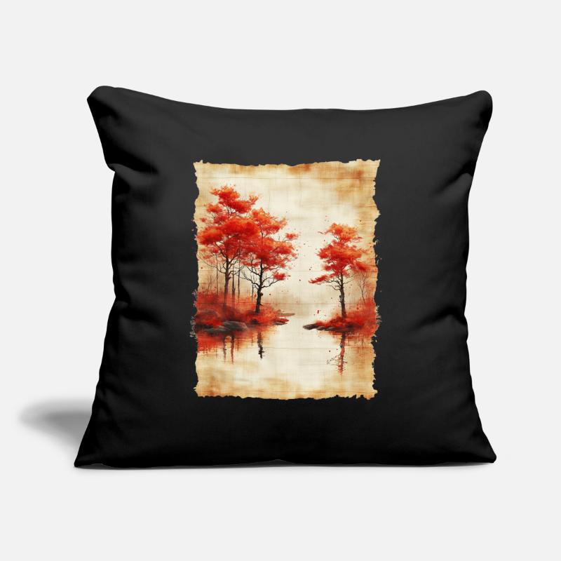 Classic Scenery Papyrus Scroll Onsen Japanese Sofa pillowcase 17,3'' x 17,3'' (45 x 45 cm)