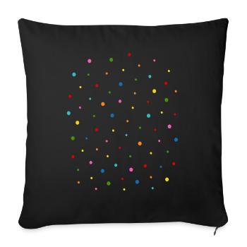 Confetti - Sofa pillowcase 17,3'' x 17,3'' (45 x 45 cm) - black - Front