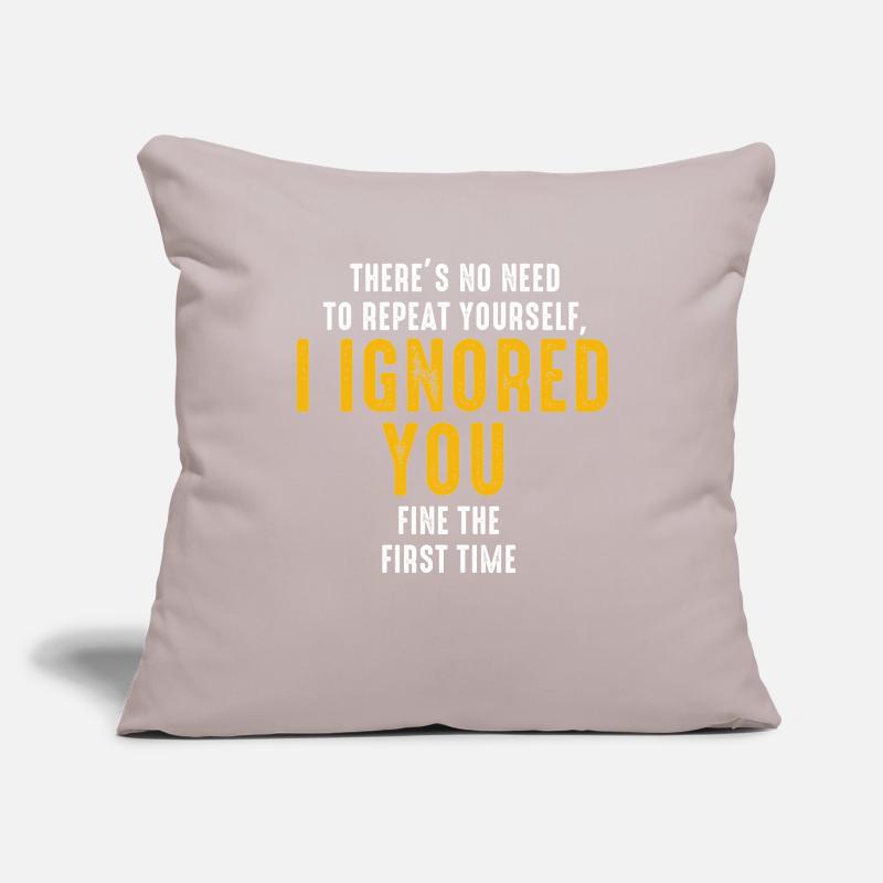 Il n’est pas nécessaire de vous répéter Housse de coussin décorative 45 x 45 cm