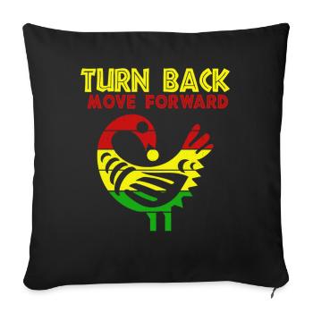 Sankofa Symbol Adinkra Ghana Black - Sofa pillowcase 17,3'' x 17,3'' (45 x 45 cm) - black - Front