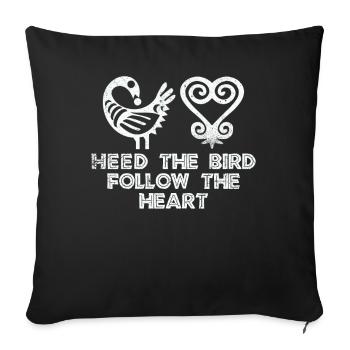 Sankofa Symbol Adinkra Ghana Black - Sofa pillowcase 17,3'' x 17,3'' (45 x 45 cm) - black - Front
