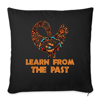 Sankofa Symbol Adinkra Ghana Black - Sofa pillowcase 17,3'' x 17,3'' (45 x 45 cm) - black - Front