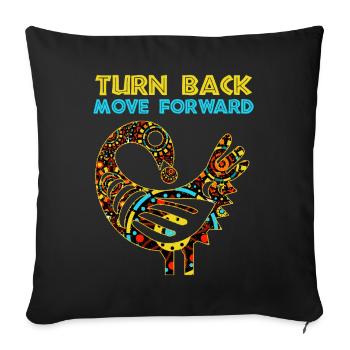 Sankofa Symbol Adinkra Ghana Black - Sofa pillowcase 17,3'' x 17,3'' (45 x 45 cm) - black - Front