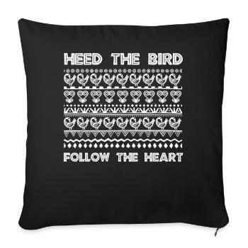 Sankofa Symbol Adinkra Ghana Black - Sofa pillowcase 17,3'' x 17,3'' (45 x 45 cm) - black - Front